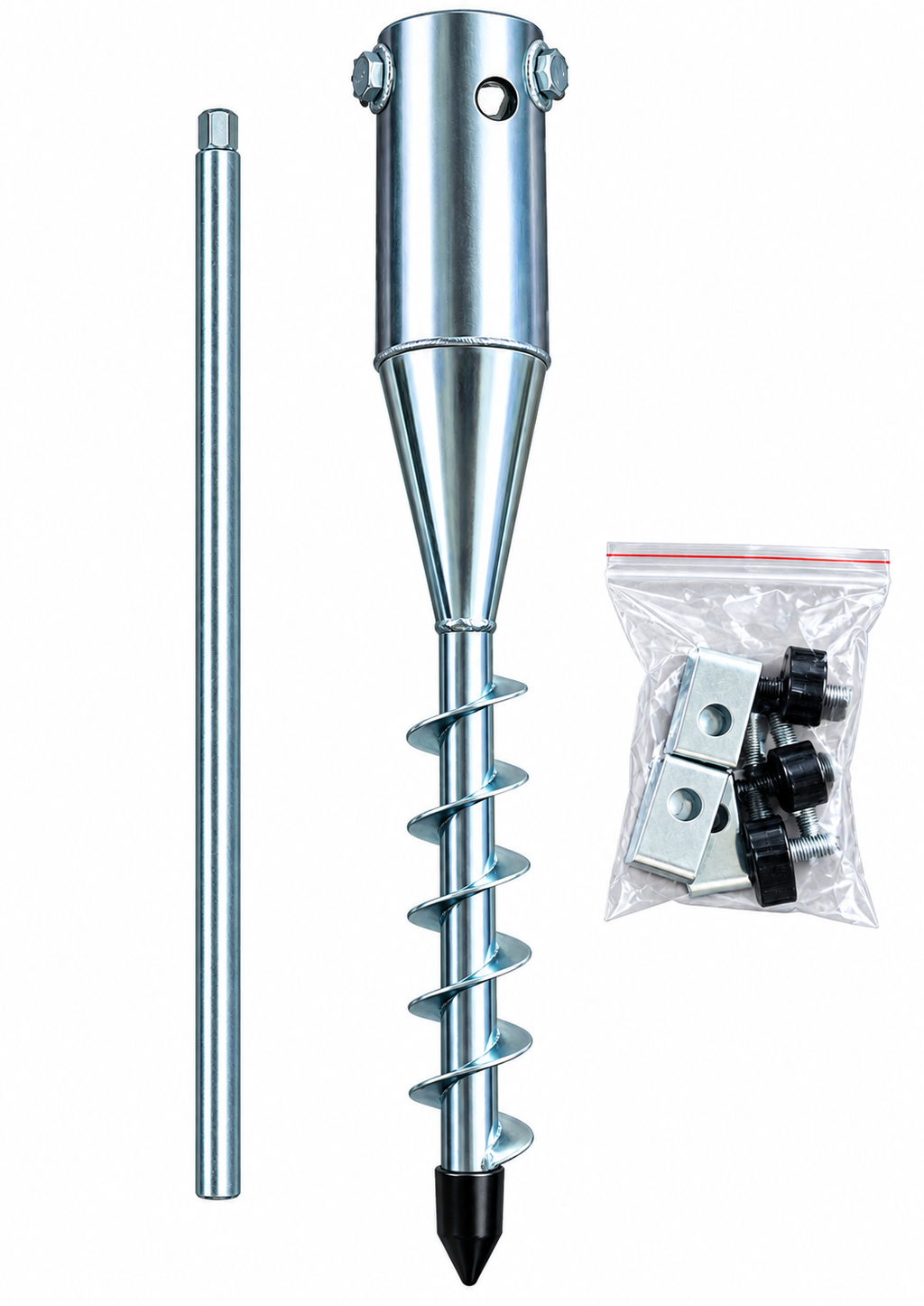 Umbrella with ShadeLock Ground Anchor and Universal Mount