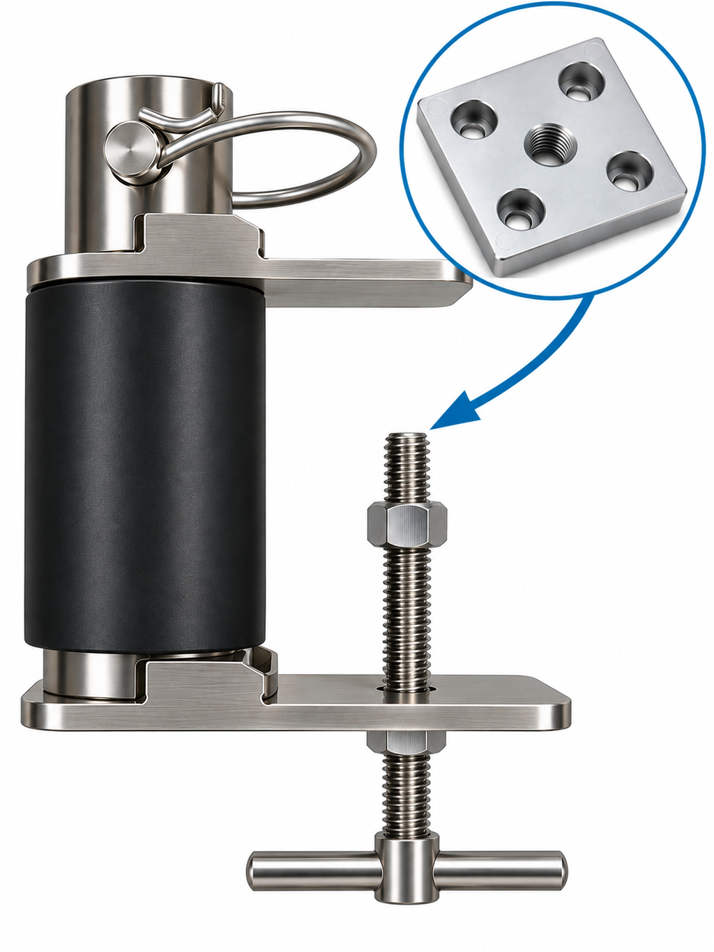 Umbrella with ShadeLock Ground Anchor and Universal Mount