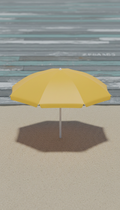 Beach Umbrella in Sunbeam Yellow