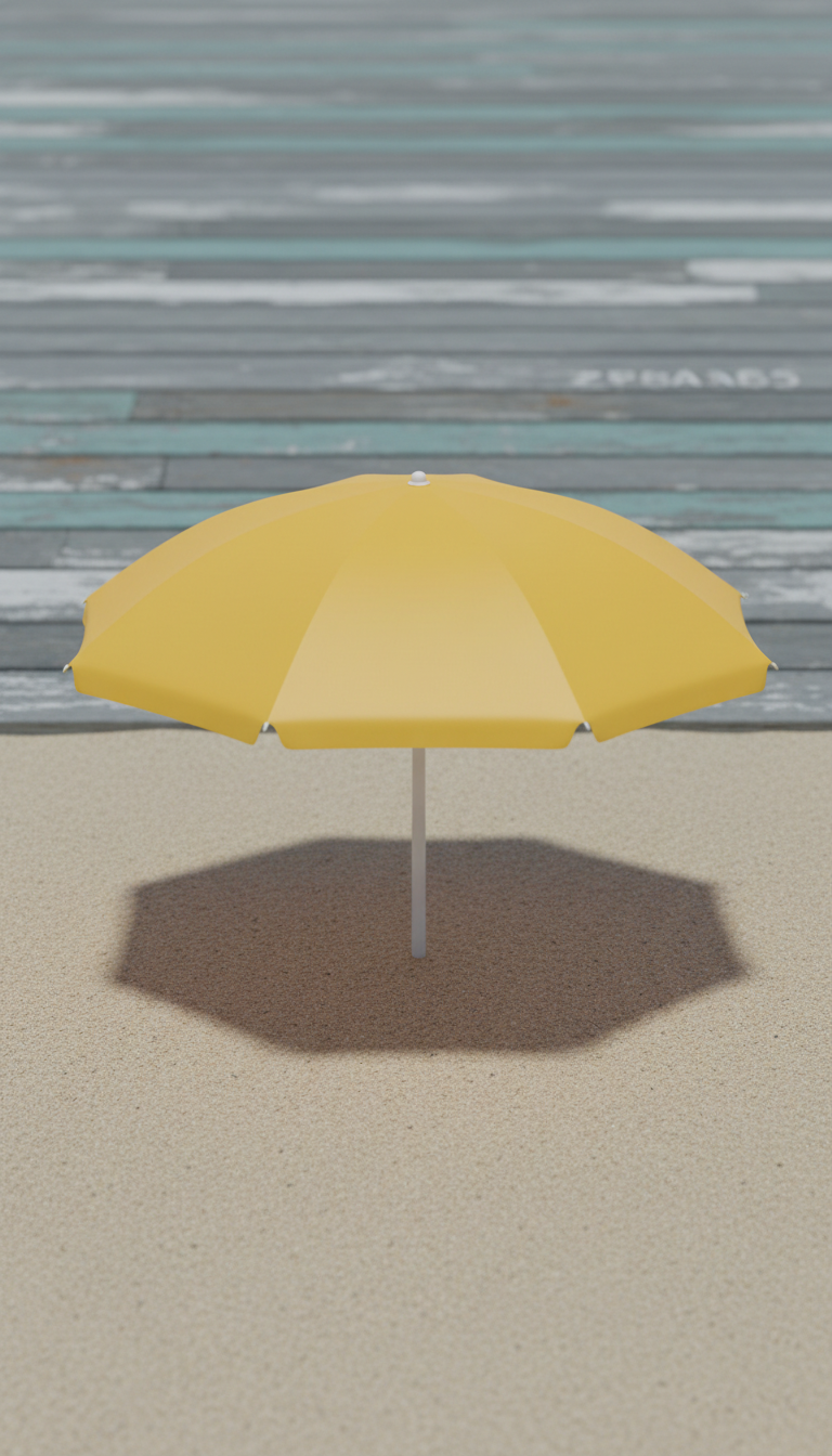 Beach Umbrella in Sunbeam Yellow